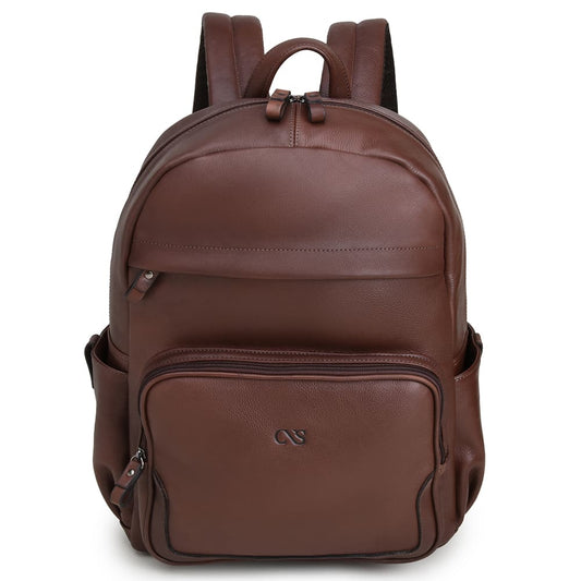 Men's Coffee Leather Backpack – CNS M146