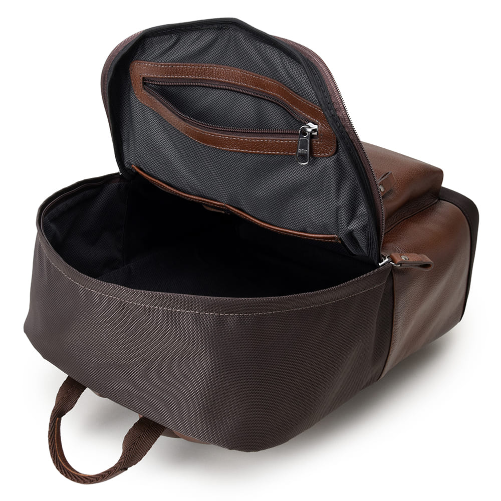 Men's Coffee Leather Backpack – CNS 103A